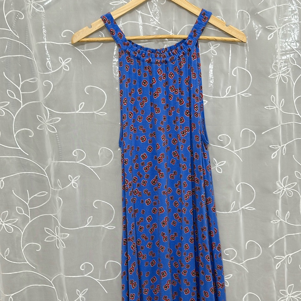 Loft flounce aline  dress. Key hole back. Size medium. Fourth of July